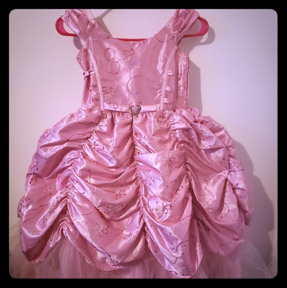 pink ball gown for kids